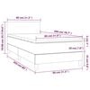 vidaXL Cama box spring c/ colch&atilde;o/LED 80x200 cm couro artificial creme