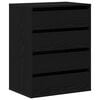 vidaXL Gabinete de Gavetas 3-Gaveta Preto 60 x 41 x 76 cm