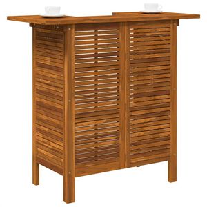 vidaXL Mesa de bar 110x50x105 cm madeira de ac&aacute;cia maci&ccedil;a