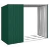 vidaXL Abrigo de lenha para jardim 245x98x159 cm a&ccedil;o galvanizado verde