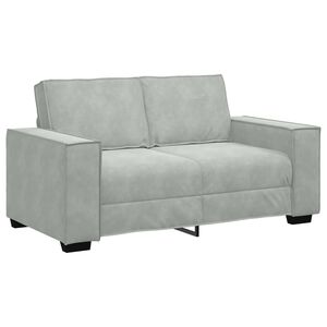 vidaXL Sof&aacute; de 2 lugares 160x78x84 cm veludo cinzento-claro