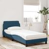 vidaXL Cama com colch&atilde;o Dover 90x200 cm veludo azul