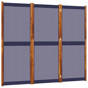 vidaXL Divis&oacute;ria/biombo com 3 pain&eacute;is 210x180 cm azul escuro