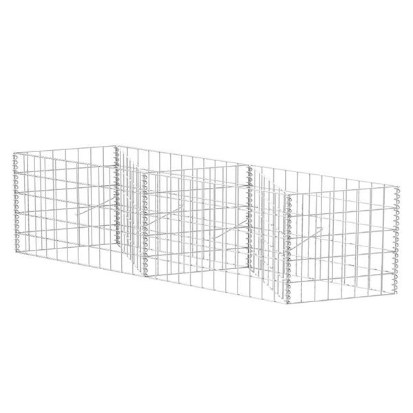 vidaXL Cesto gabião aço galvanizado 120x30x50 cm