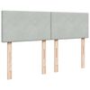 vidaXL Estrutura de cama otomana com colch&atilde;o 140x190 cm cinzento claro