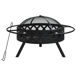 vidaXL Braseira com ati&ccedil;ador 70 cm XXL a&ccedil;o