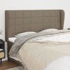 vidaXL Cabeceira cama abas tecido 163x23x118/128 cm cinza-acastanhado