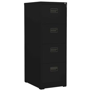 vidaXL Arquivador 46x62x133 cm a&ccedil;o preto