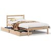 vidaXL Cama sem colch&atilde;o 75x190 cm madeira de pinho maci&ccedil;a