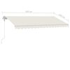 vidaXL Toldo autom&aacute;tico com LED e sensor de vento 450x350 cm cor creme
