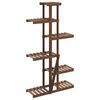 vidaXL Suporte de plantas 75x25x140,5 cm madeira de abeto maci&ccedil;a