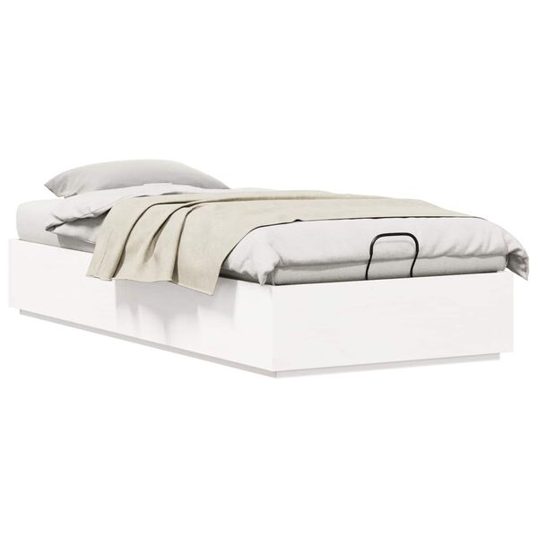 vidaXL Estrutura de Cama Ottoman com armazenamento Branco 80 x 200 cm