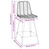 vidaXL Cadeira de Bar 2 pcs Natural 44,5 x 54,5 x 97,5 cm