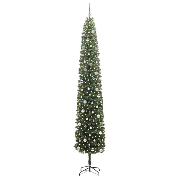 vidaXL &Aacute;rvore de Natal Artificial Verde 300 cm PVC e A&ccedil;o e Pl&aacute;stico
