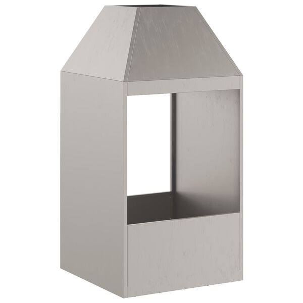 vidaXL Fire Pit Castanho 50 x 50 x 100 cm Aço