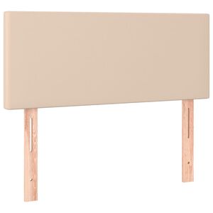 vidaXL Cabeceira de cama couro artificial 100x5x78/88 cm cappuccino