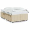 vidaXL Estrutura de cama sem colch&atilde;o 120x200 cm tecido cor creme