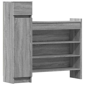 vidaXL Sapateira 100,5x28x100 cm derivados de madeira cinzento sonoma