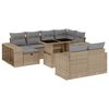 vidaXL 11 pcs conjunto sof&aacute;s de jardim c/ almofad&otilde;es vime PE bege