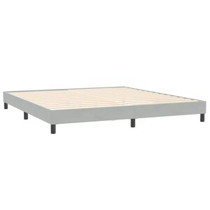 vidaXL Estrutura de cama sem colch&atilde;o 200x210 cm veludo cinzento-claro