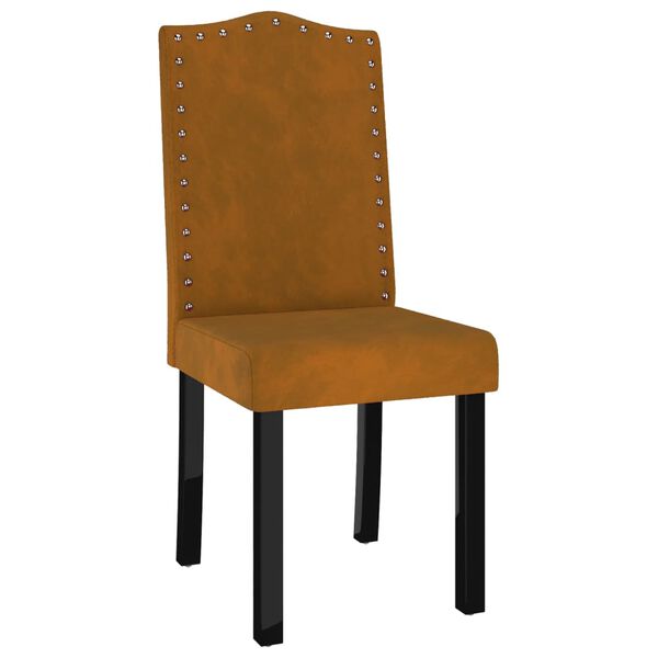 vidaXL Cadeiras de jantar 2 pcs veludo castanho