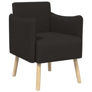 vidaXL Poltrona Preto Boucl&eacute;