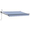 vidaXL Toldo Retr&aacute;til El&eacute;trico Azul e Branco 3 x 2 m