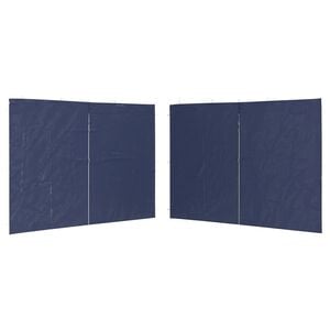 vidaXL Parede lateral com fecho p/ tenda de festas 2 pcs PE azul