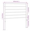 vidaXL Cabeceira de cama 100 cm metal branco