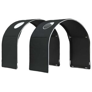 vidaXL T&uacute;nel de Cama para Cama Loft Infantil 2 unid. Preto Poli&eacute;ster