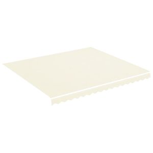 vidaXL Tecido de substitui&ccedil;&atilde;o para toldo 4x3,5 m cor creme