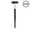 vidaXL Luzes solares para caminhos com espig&otilde;es 12 pcs branco