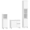 vidaXL 3 pcs conjunto m&oacute;veis casa de banho derivados de madeira branco