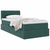 vidaXL Cama com Armazenamento Verde Escuro 90 x 190 cm Veludo