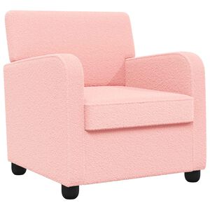vidaXL poltrona Rosa Velo de cordeiro sint&eacute;tico