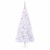 vidaXL &Aacute;rvore de Natal Artificial com 300 LEDs Branco 210 cm PVC e A&ccedil;o