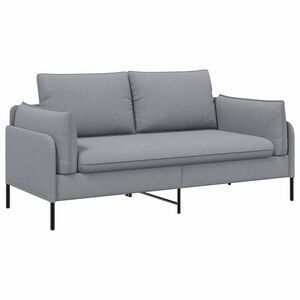 vidaXL Sof&aacute; para 2 Pessoas Cinzento-claro 188 x 81 x 89 cm Tecido