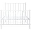 vidaXL Estrutura de cama com cabeceira e p&eacute;s 90x190 cm metal branco