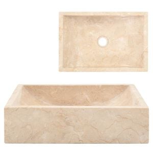 vidaXL Lavat&oacute;rio 45x30x12 cm m&aacute;rmore creme brilhante