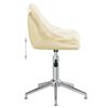 vidaXL Cadeiras de jantar girat&oacute;rias 4 pcs couro art. creme