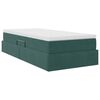 vidaXL Cama com arruma&ccedil;&atilde;o e colch&atilde;o Verde Escuro 100 x 200 cm Veludo