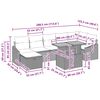 vidaXL Conjunto de Sof&aacute; de Jardim 8 pcs Bege vime PE