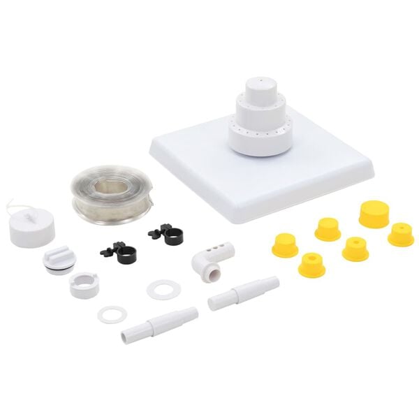 vidaXL Fonte de piscina grega 13 pcs branca