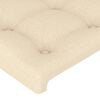 vidaXL Cabeceira Creme 144x5x118/128 cm Tecido