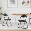 vidaXL Cadeira Dobr&aacute;vel 2 pcs Preto 48 x 43,5 x 81 cm Couro Sint&eacute;tico