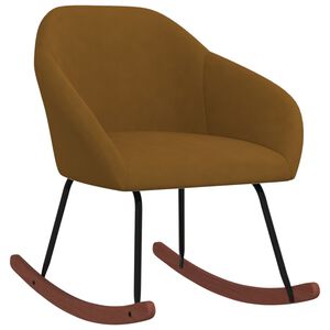 vidaXL Cadeira de baloi&ccedil;o tecido castanho