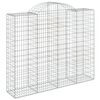 vidaXL Cestos gabião arqueados 13 pcs 200x50x160/180 ferro galvanizado