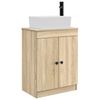 vidaXL Gabinete de banheiro com pia Carvalho Sonoma 54 x 35 x 83 cm