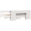 vidaXL Cama com estante sem colch&atilde;o 180x200 cm pinho maci&ccedil;o branco