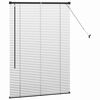 vidaXL Persiana de Janela com cortinas Manual Preto Alumínio